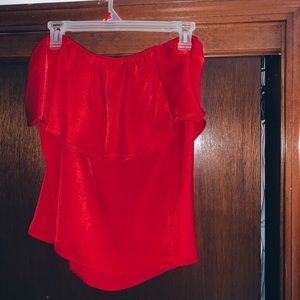 Cute Red off the shoulder top!